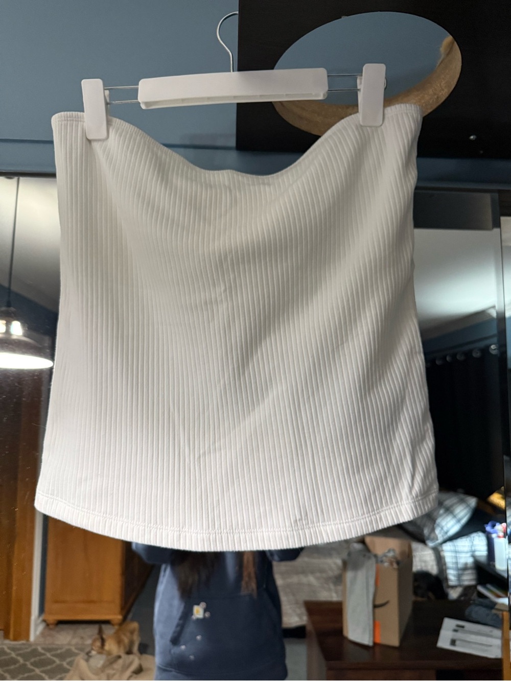 Old Navy White Ribbed Strapless Tube Top